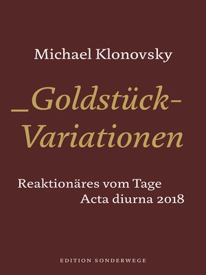 cover image of Goldstück-Variationen